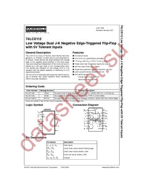 74LCX112SJ datasheet  